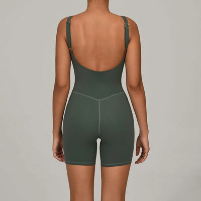 SPARK Quick-dry One-piece Workout Bodysuit with Adjustable Straps TF1410