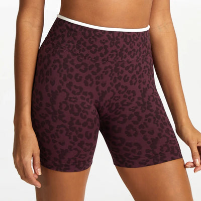 SPARK Seamless Leopard-print Yoga Fitness Shorts RXW3006-2