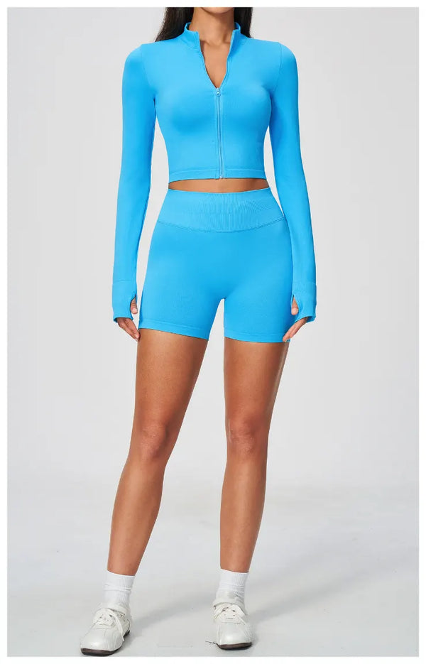 SPARK Women's Seamless High-Waisted Butt-Lifting Yoga Shorts ZC5112