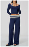 SPARK Women’s Color Block Stripe Yoga Long Sleeve Top ZC4549