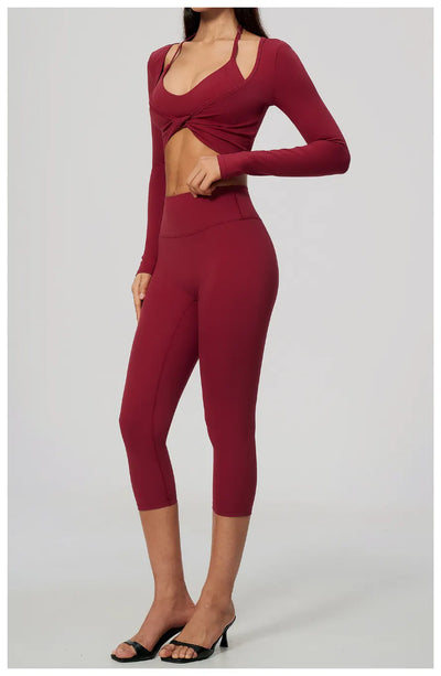 Spark Women's Long Sleeve Cropped Yoga Top ZC5529