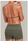 SPARK Women's Halter Neck Sports Bra with Built-In Pads TF8402