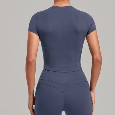 SPARK Women's Summer Fitted Short-Sleeve Yoga T-Shirt QS1369