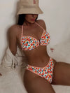 SPARK Double Strap Floral Swimsuit Sexy Bikini CHS230