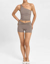 SPARK One-shoulder Twisted Yoga Tank Top for Women FNK26071