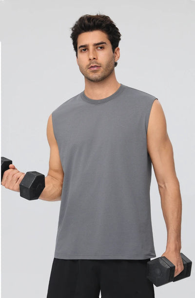 SPARK Men's Loose Fit Muscle Sports Tank Top YEL61145