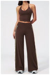 SPARK Women's Contrast Color Wide Leg Yoga Pants ZC3588