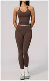 SPARK Seamless Halter V-Neck Open-Back Tank Top ZC4535