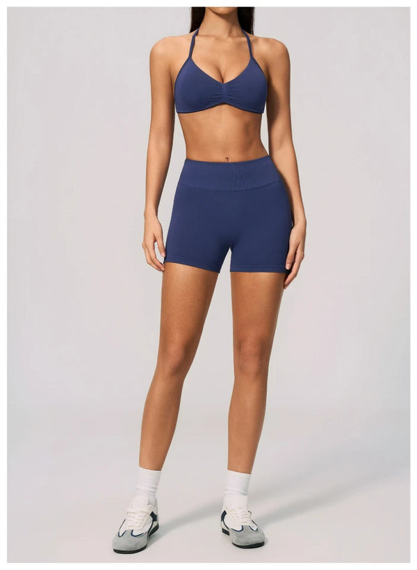 SPARK Women's Seamless High-Waisted Butt-Lifting Yoga Athletic Shorts ZC4535