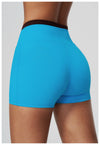 SPARK New Color-Block Cross Waist Yoga Athletic Shorts ZC2578