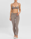 SPARK Shirred Waist Tummy Control Yoga Pants for Women FNK26071