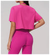 SPARK New Crew-Neck Loose Cropped Athletic Yoga Fitness T-Shirt ZC3091-2