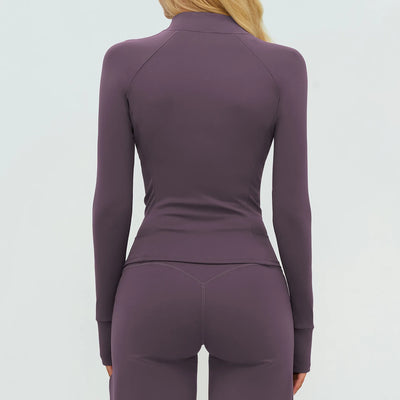 SPARK Yoga Long-sleeved Zip-up Pocket Jacket For Women ZC4510