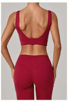 SPARK Women's Wide Hem High Support Open Back Yoga Bra QS25010