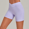 SPARK Women's Cross Waist Tummy Control Yoga Shorts TF9721