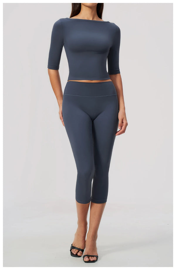 SPARK Women's Fitted Boat Neck Workout Shirt ZC8793