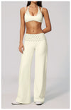 SPARK Retro Polka Dot Fold-Over Yoga Pants ZC4549