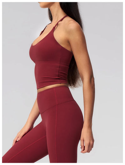 SPARK Women's Halter Neck Tie-Up Yoga Tank Top ZC5560