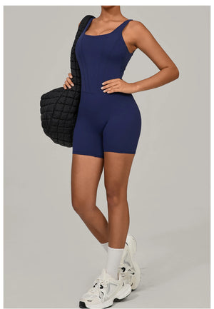 SPARK Quick-dry One-piece Workout Bodysuit with Adjustable Straps TF1410