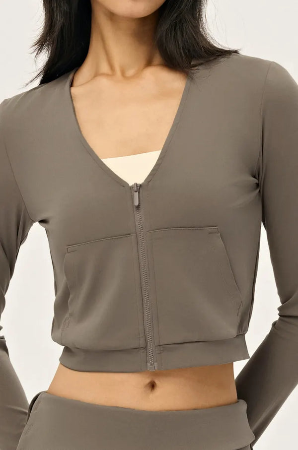 SPARK Women’s Cropped V-Neck Workout Jacket DS126067