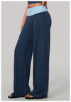 SPARK Women's Contrast Color High Waist Wide Leg Pant ZC9639
