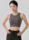 SPARK Women's Ribbed High Neck Yoga Vest DS116245