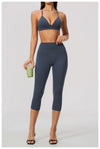 SPARK Women's Brushed V-Neck Cross-Back Yoga Bra ZC8793