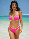 SPARK Cutout Swimsuit Textured Bikini Set GM25004