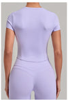 SPARK Women's Summer Fitted Short-Sleeve Yoga T-Shirt QS1369