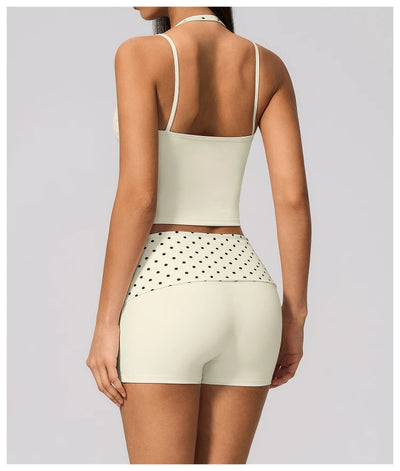 SPARK New Color-blocked Polka Dot Yoga Tank Top ZC4549