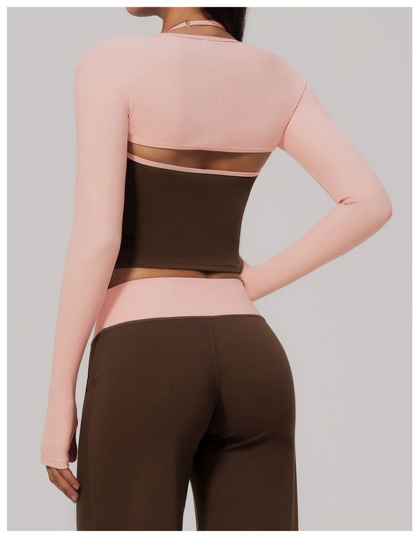 SPARK New Long-Sleeve Crop Athletic Yoga Shrug ZC9639