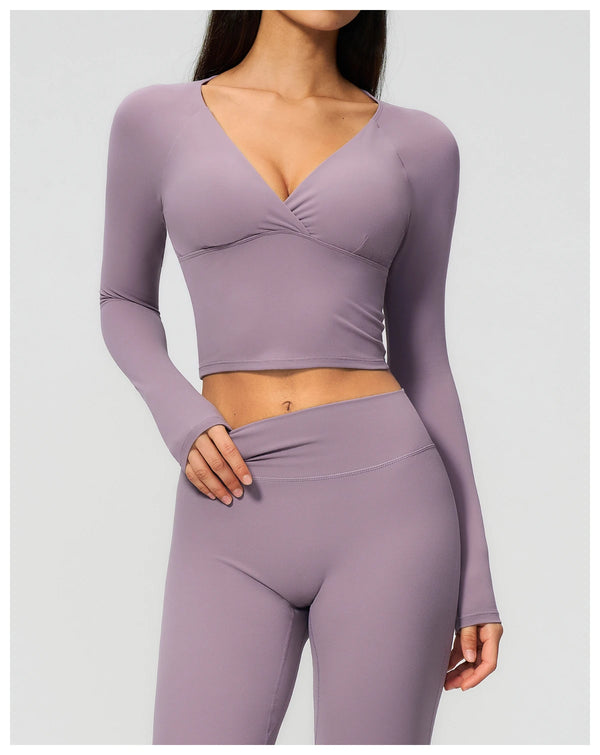 SPARK Women's Slim-Fit Long-Sleeve Yoga Top ZC4208