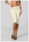 SPARK New Brushed Retro Polka Dot Fold-Over Yoga Capri ZC4549