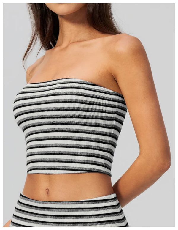 SPARK Women's New Striped Yoga Fitness Tube Top ZC4556