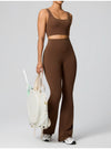 SPARK Women's High Waist Shaping Yoga Flare Pants with Pocket FYD248