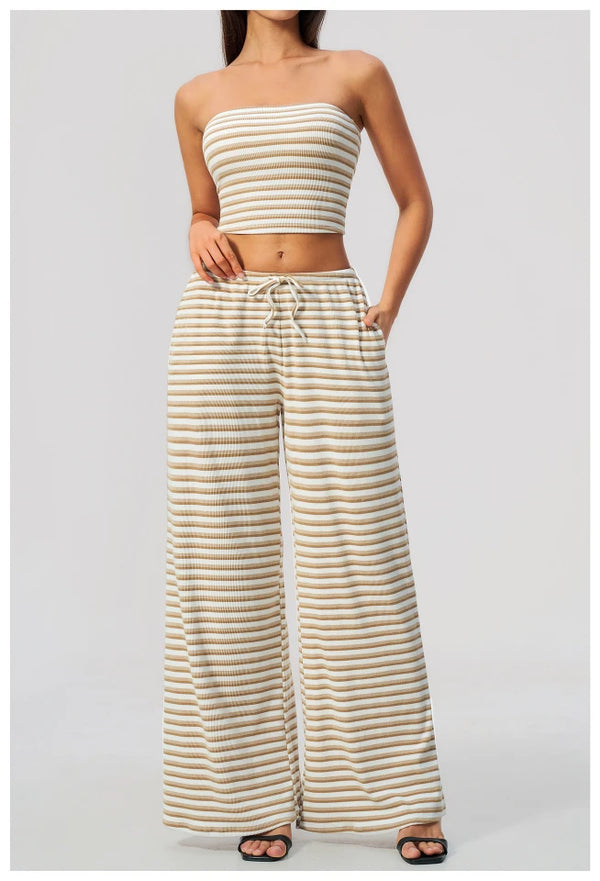 SPARK Women's Striped Loose-fit Yoga Sweatpants ZC4556