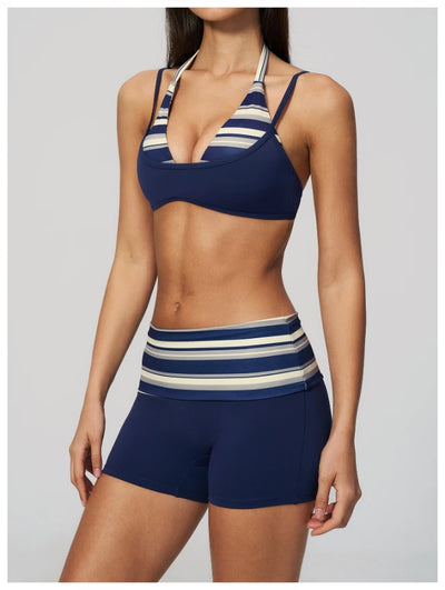 SPARK New Color-blocked Polka Dot Yoga Bra ZC4549