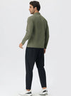 SPARK Men's Half-zip Cotton-Linen Feel Casual Workout & Running Top 61530YEL