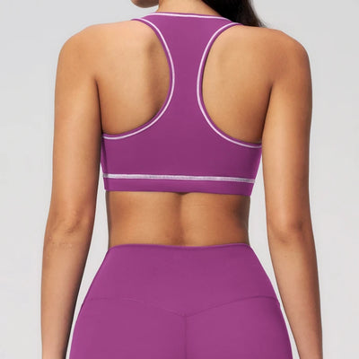 SPARK Contrast Color Brushed Yoga Bra ZC2036