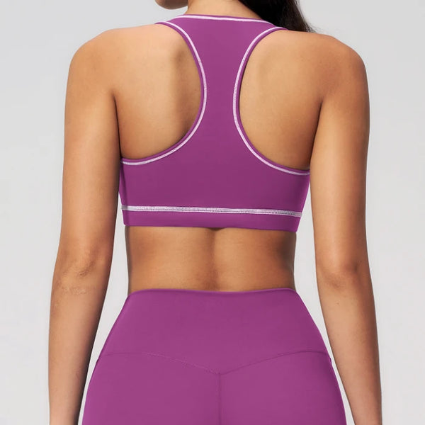 SPARK Contrast Color Brushed Yoga Bra ZC2036