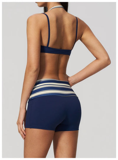 SPARK New Color-blocked Polka Dot Yoga Bra ZC4549