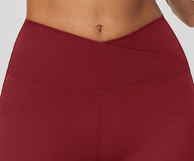 SPARK Women's Naked-Feel Cross Waist Yoga Wide Leg Pants ZC2588