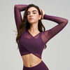 SPARK New Mesh Smock Hollow-out Long Sleeve Top For Women RQ017