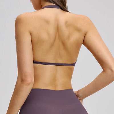 SPARK Women's Halter Neck Yoga Sport Bra ZC4201