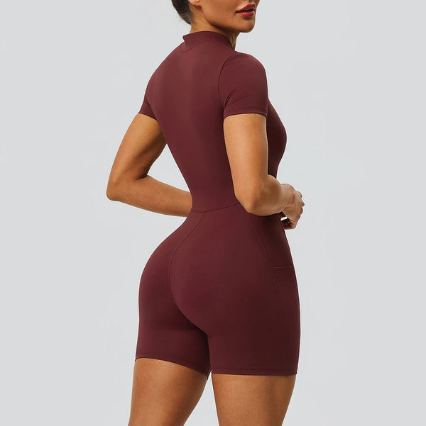 SPARK Women's Waist-Cinching Butt-Lifting Romper Jumpsuit YEL62202