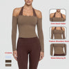 SPARK Fake Two-Piece Color-Block Fitness Yoga Top FNK881301