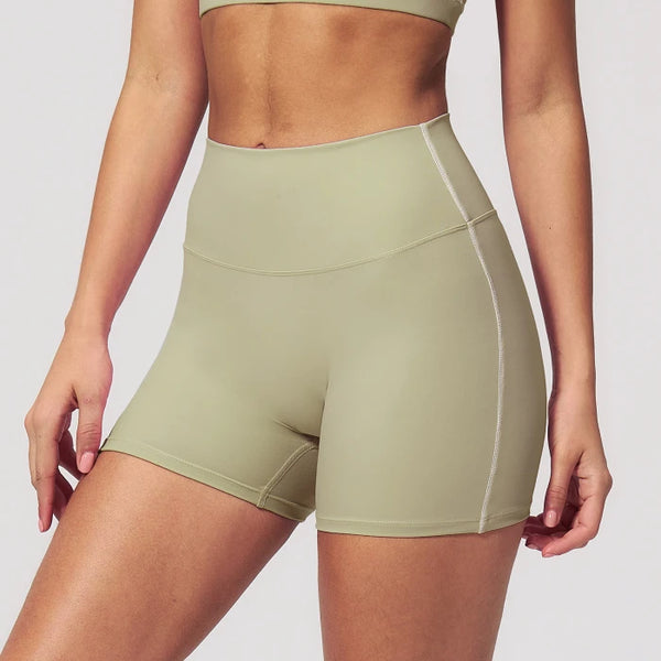 SPARK Contrast Color High Waist Yoga Shorts ZC2036