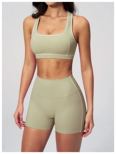 SPARK Contrast Color Brushed Yoga Bra ZC2036