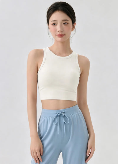 SPARK Women's Ribbed High Neck Yoga Vest DS116245