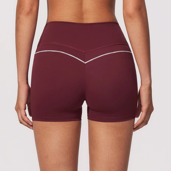 SPARK 2026 New Women's Color-Block High-Waisted Athletic Shorts ZC9615